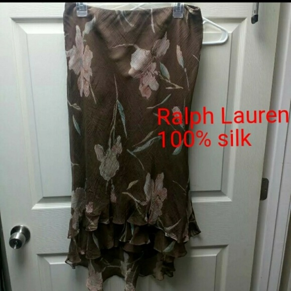 Lauren Ralph Lauren Dresses & Skirts - Ralph Lauren silk skirt brown